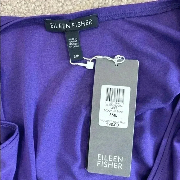 New with tags Eileen fisher purple violet scoop neck tank top in size small - Picture 5 of 5